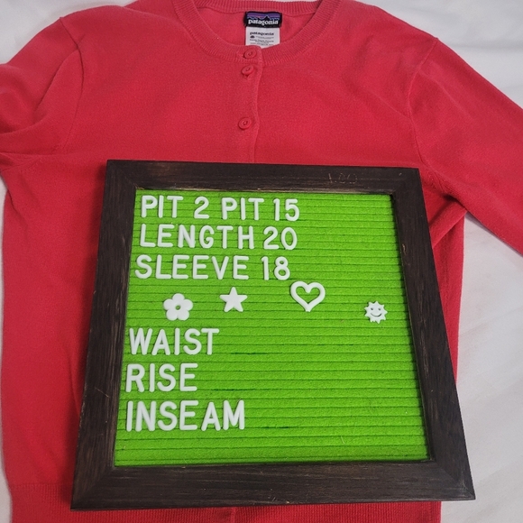 Patagonia Women's Button Front Red Sweater 3/4 Sleeve Organic Cotton Size XS - Picture 8 of 8